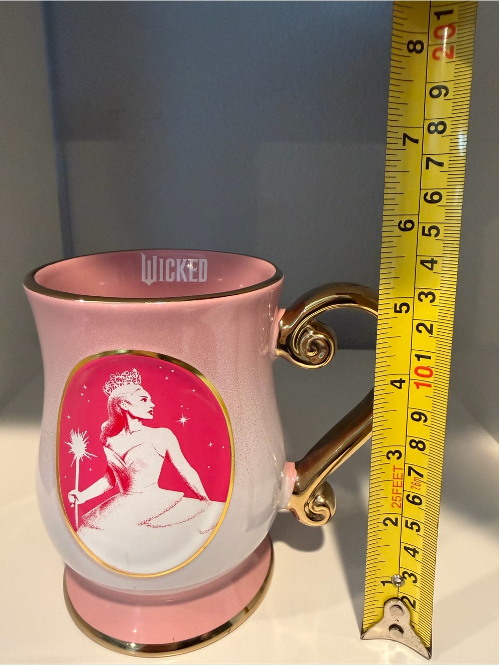 NWT! Silver Buffalo Pink Wicked Glinda Mug BEST WITCH OF ALL  With Gold Handle - Picture 7 of 7